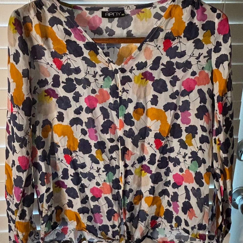 Floral Print Blouse with V-Neck